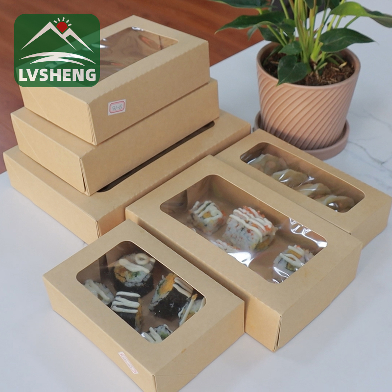 Нові продукти з фабрики Xiamen Lvsheng -sushi togo коробки з прозорим вікном